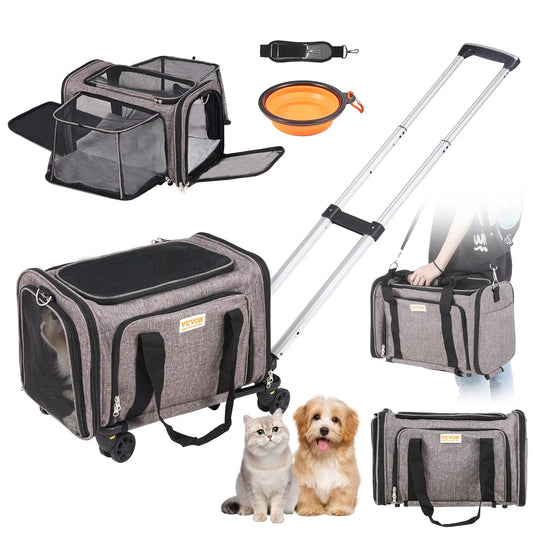 Pet Travel Carrier with Wheels